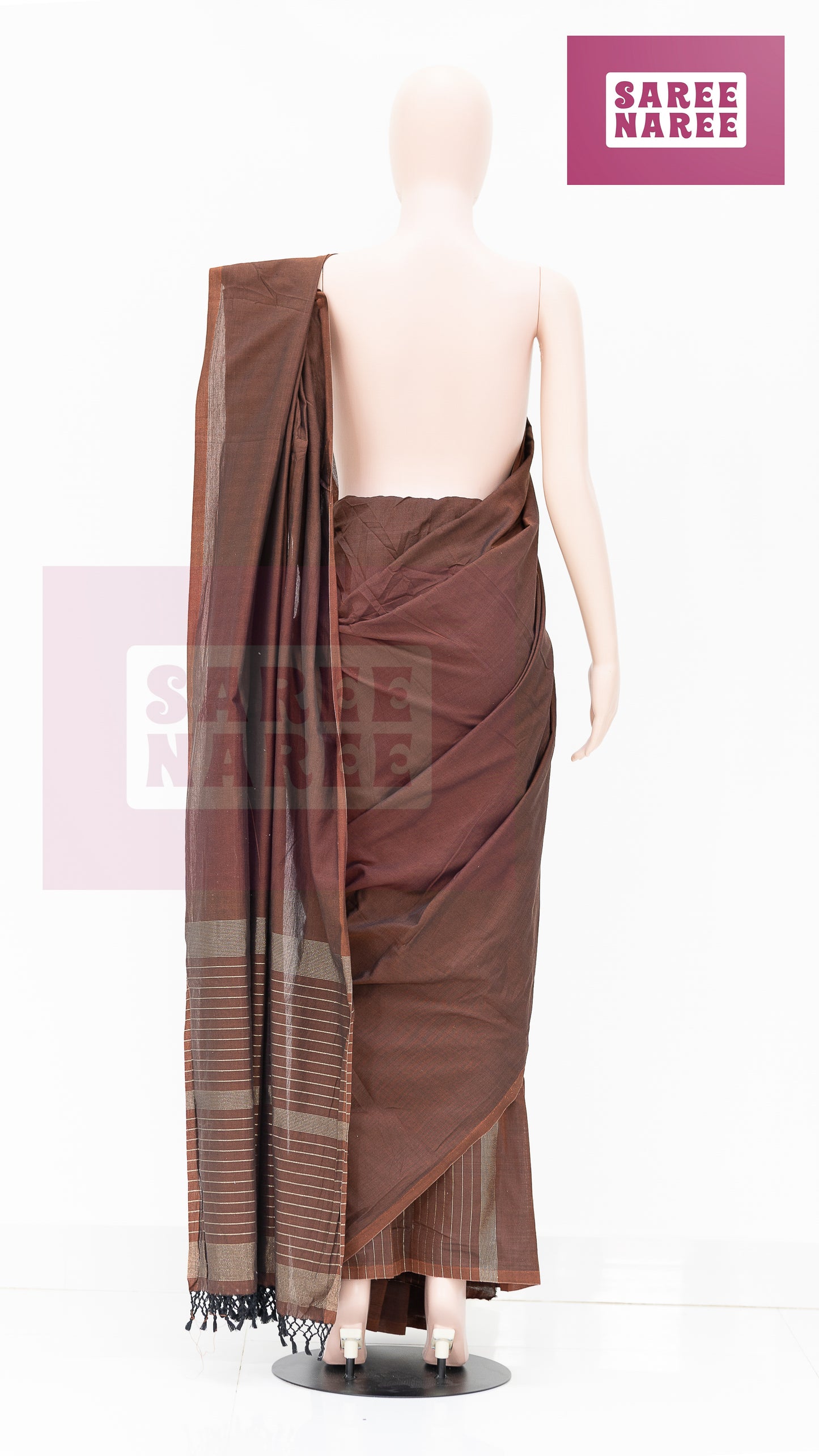 Cotton_Bliss_Handloom_Saree_in_Dusty_Brown_Saree_Naree_Sri_Lanka_
