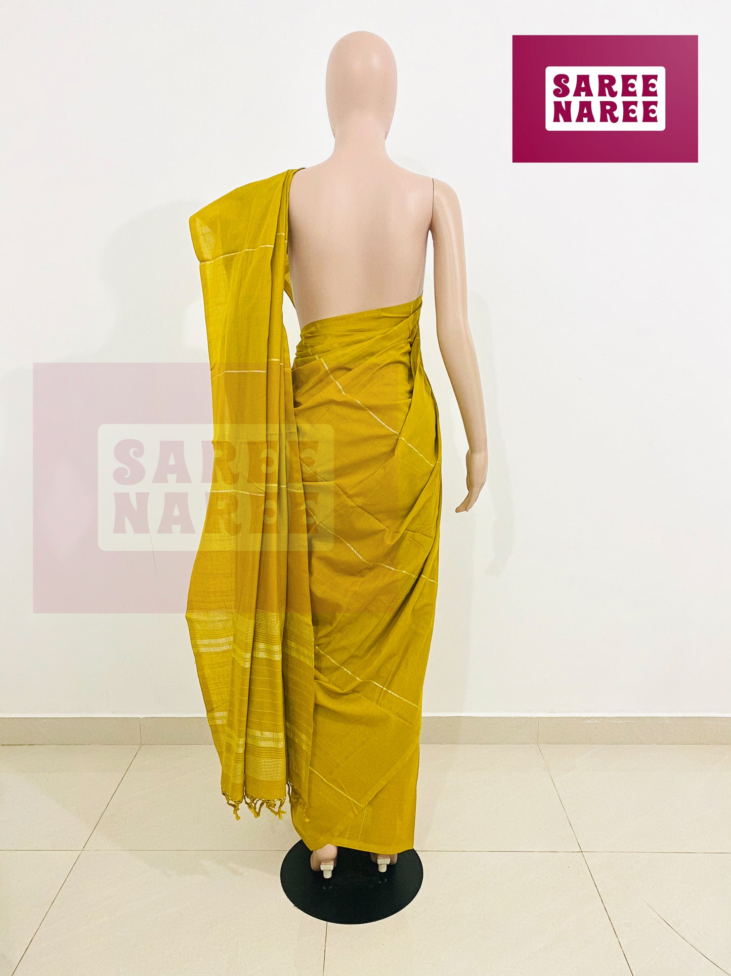 Cotton Bliss Handloom Saree in Mustard Gold – Saree Naree Sri Lanka