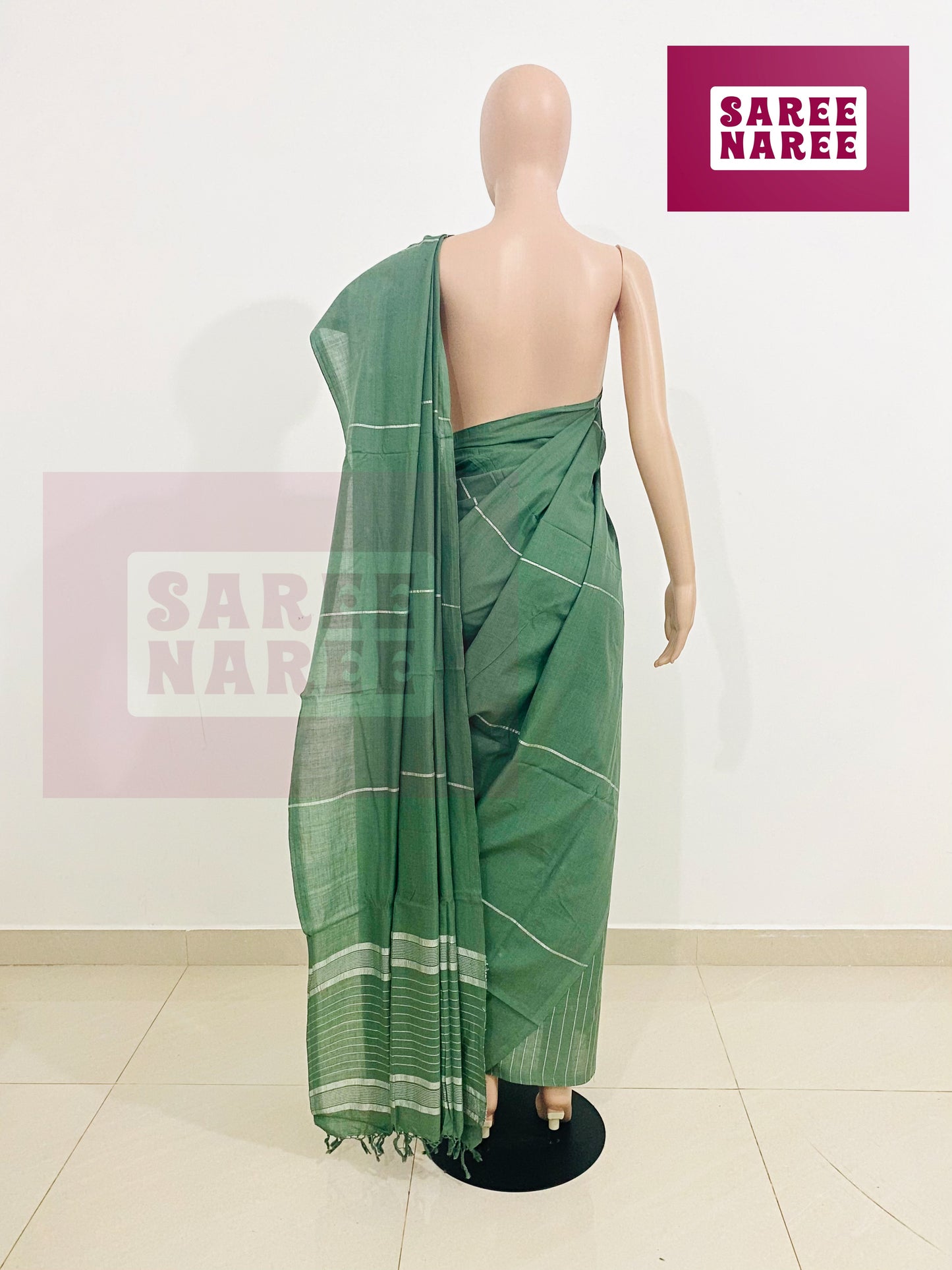 Cotton Bliss Handloom Saree in Meadow Green – Saree Naree Sri Lanka