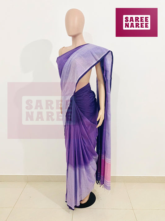 Cotton Bliss Saree in grape purple (CB3015)