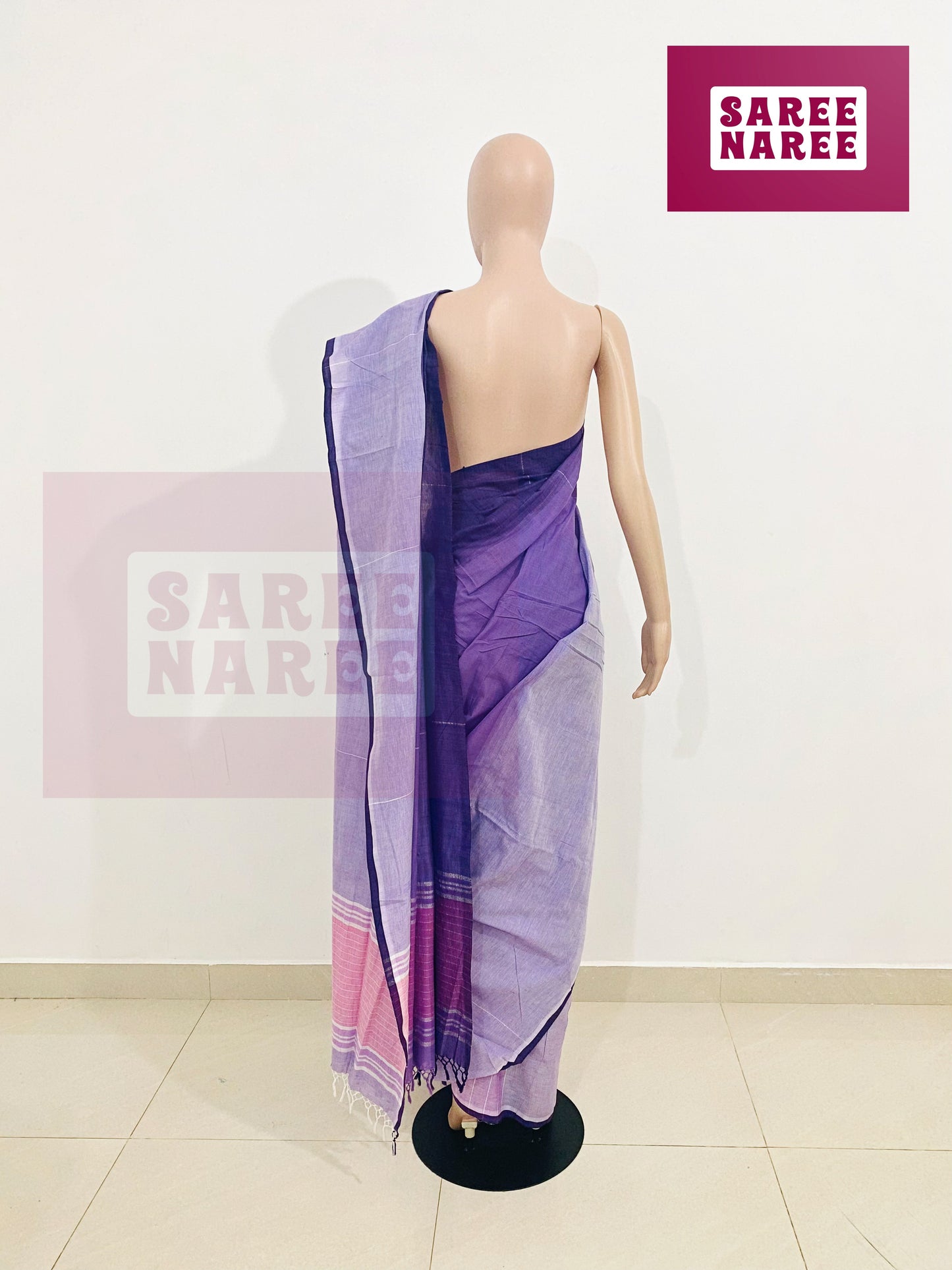 Cotton Bliss Saree in grape purple (CB3015)