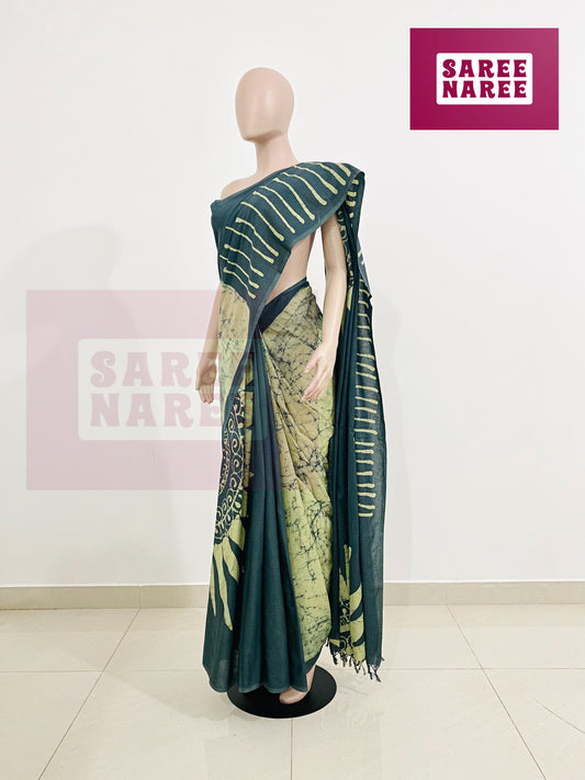 Handloom Batik Saree – Loomed Batik Collection by Saree Naree (HB9002)