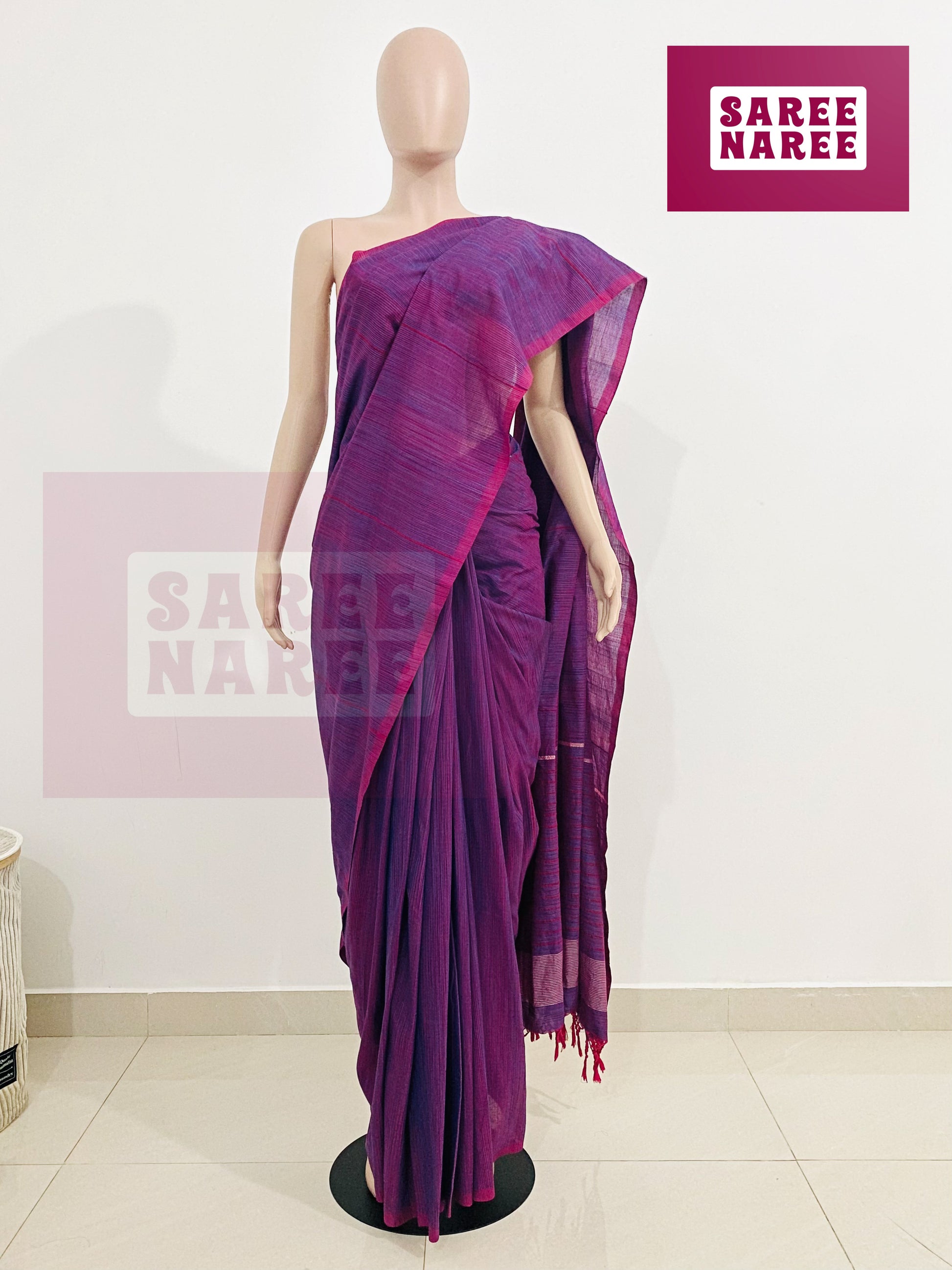 Allora Aloe Vera Handloom Saree in Amethyst Bloom – Saree Naree Sri Lanka