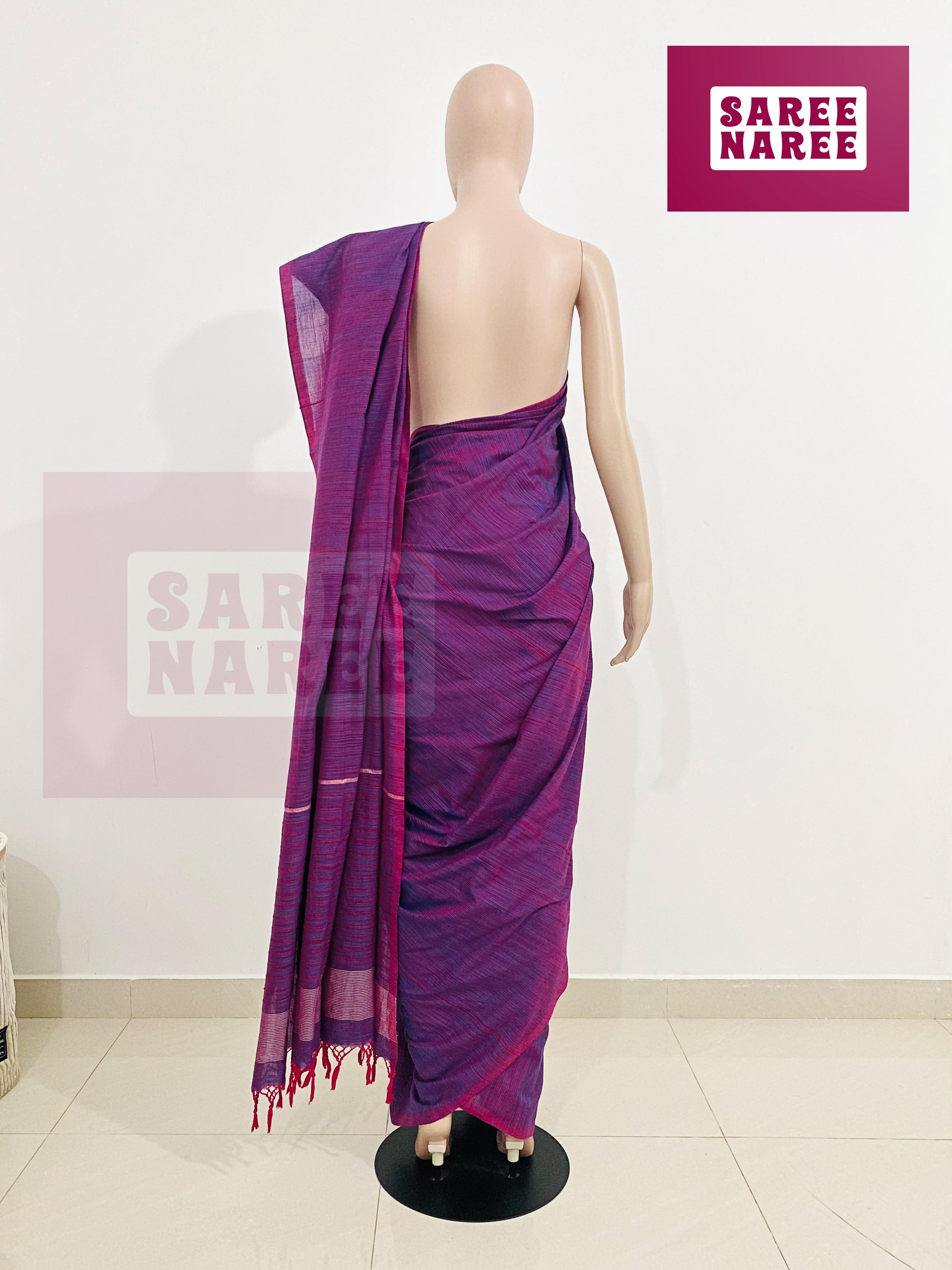 Allora Aloe Vera Handloom Saree in Amethyst Bloom – Saree Naree Sri Lanka