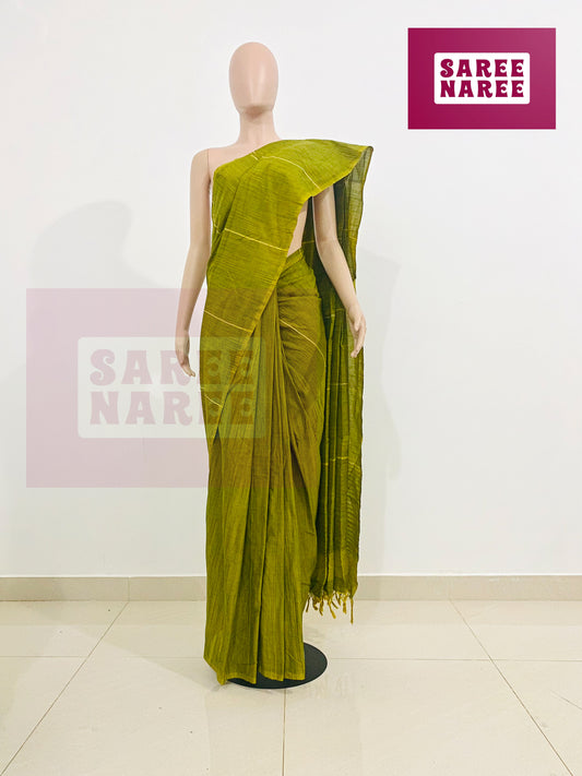 "Allora Aloe Vera Handloom Saree in Olive Grove Green – Saree Naree Sri Lanka"
