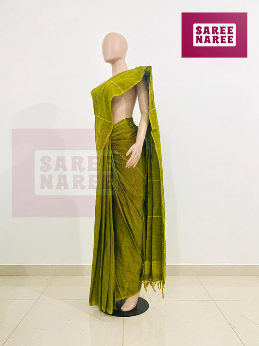 "Allora Aloe Vera Handloom Saree in Olive Grove Green – Saree Naree Sri Lanka"