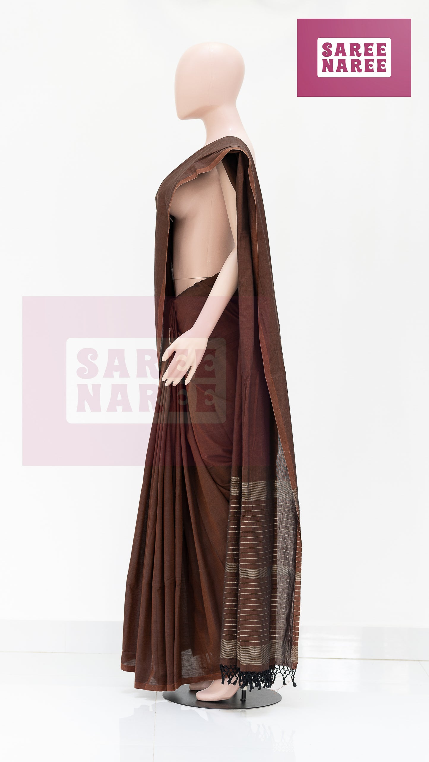 Cotton_Bliss_Handloom_Saree_in_Dusty_Brown_Saree_Naree_Sri_Lanka_