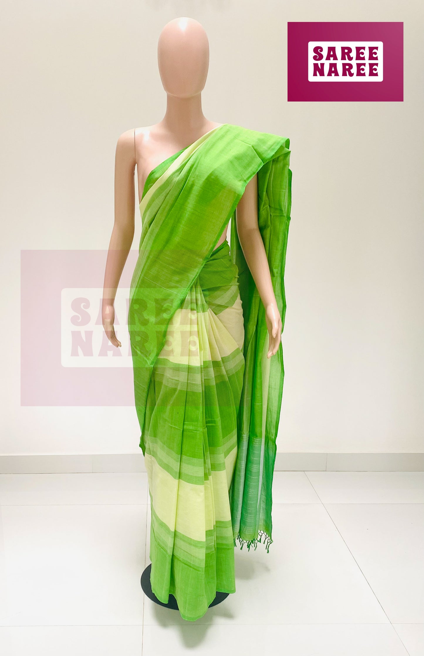 Cotton Bliss Handloom Saree in Forest Green – Saree Naree Sri Lanka
