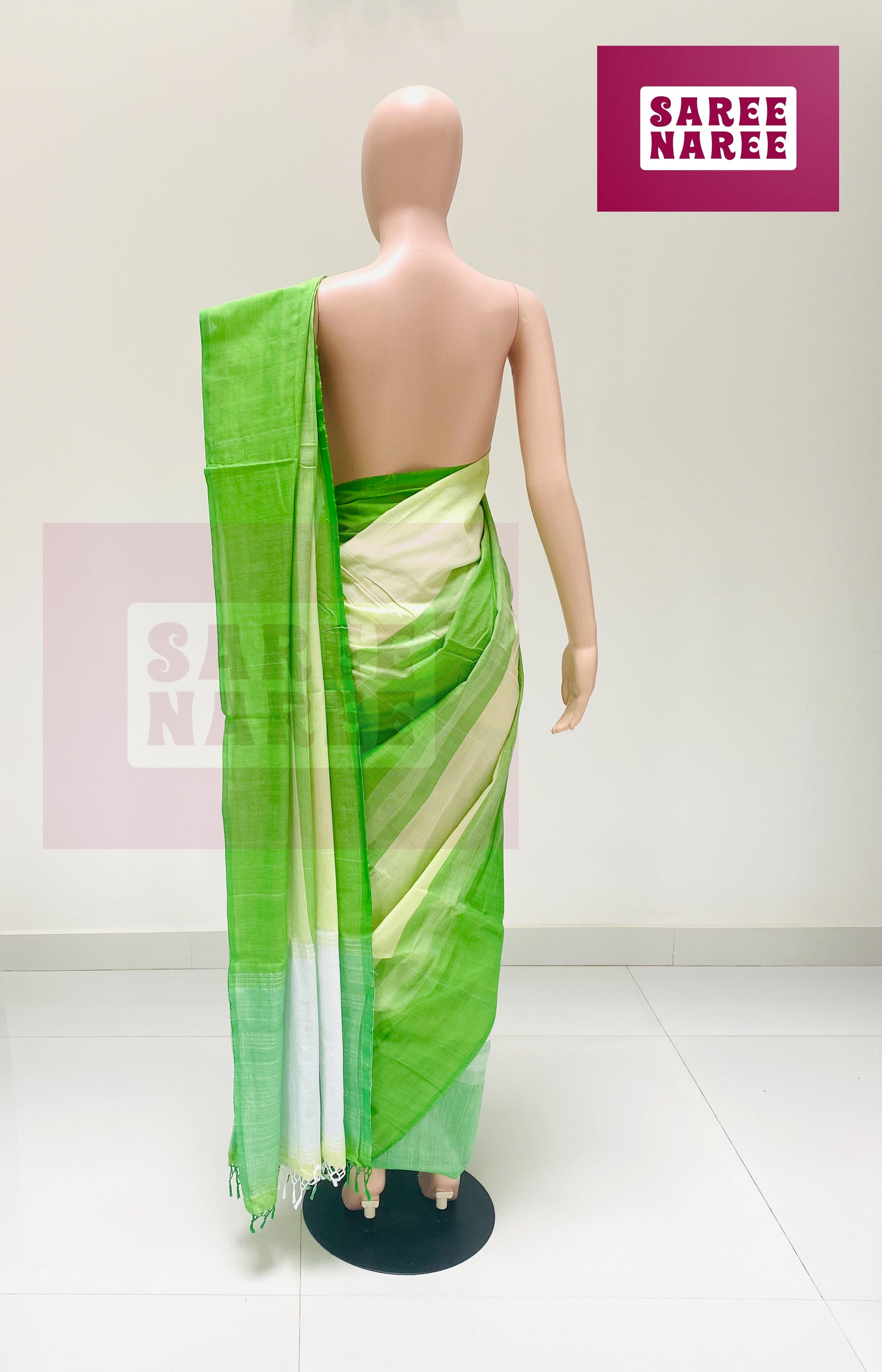 Cotton Bliss Handloom Saree in Forest Green – Saree Naree Sri Lanka
