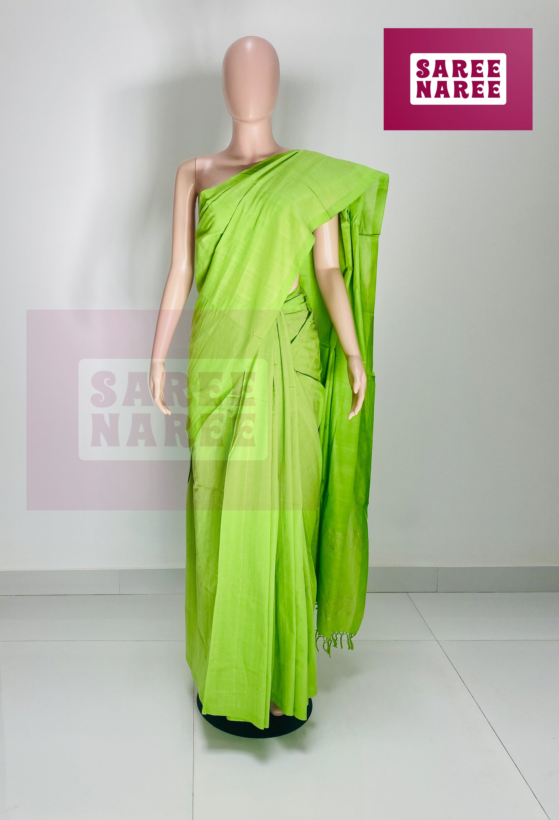 Cotton Bliss Handloom Saree in Lemon Green – Saree Naree Sri Lanka