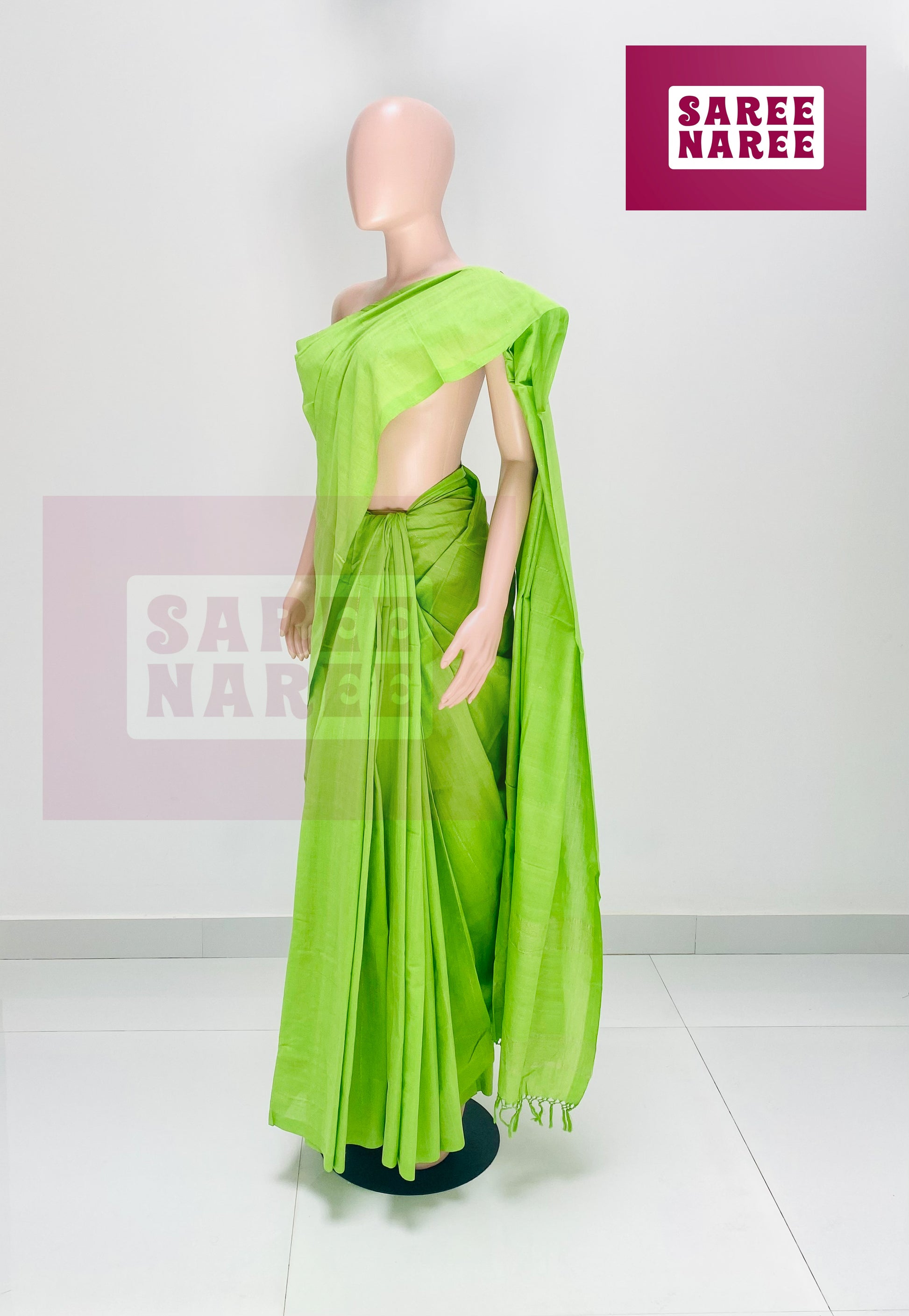 Cotton Bliss Handloom Saree in Lemon Green – Saree Naree Sri Lanka