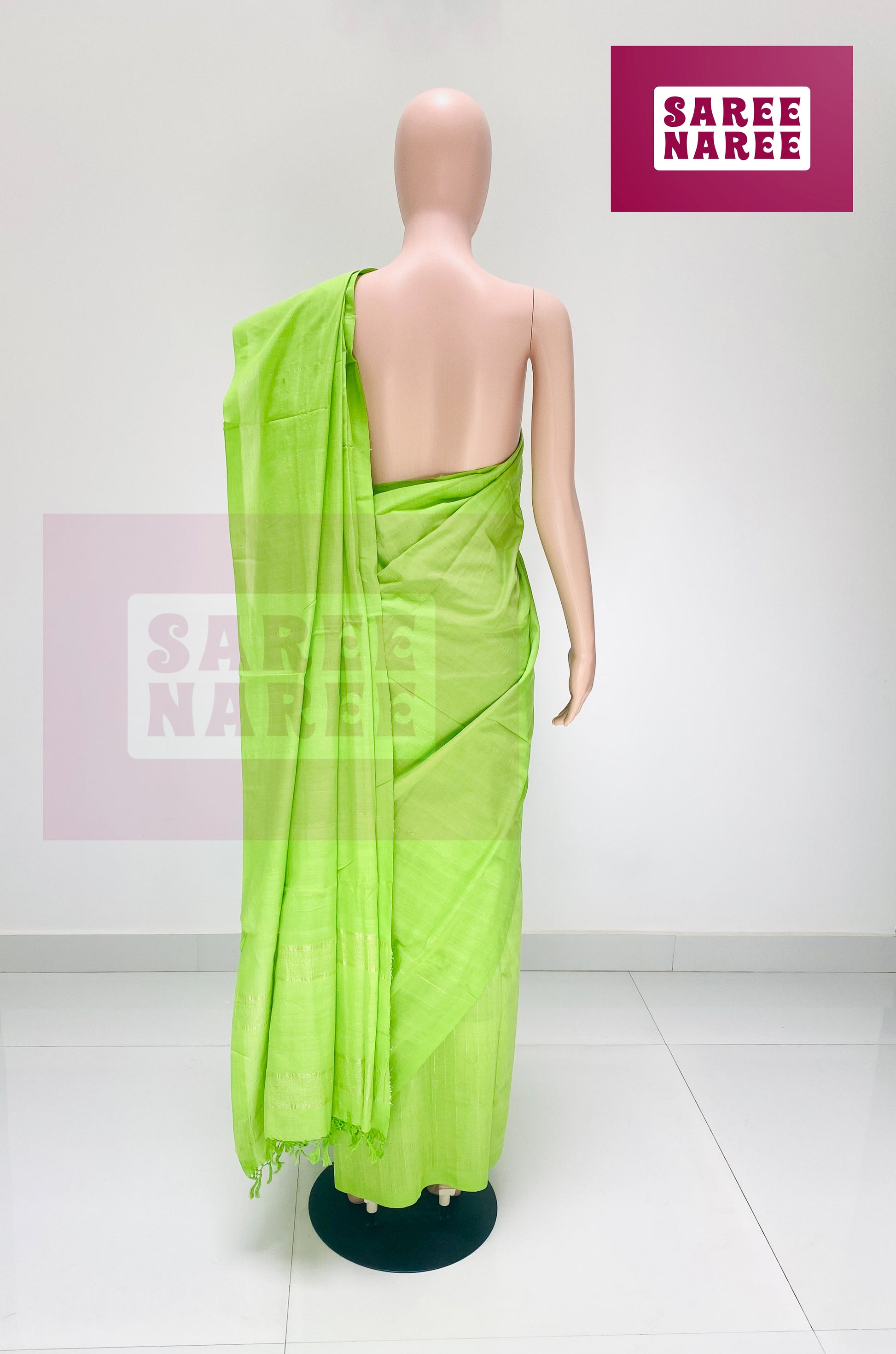Cotton Bliss Handloom Saree in Lemon Green – Saree Naree Sri Lanka