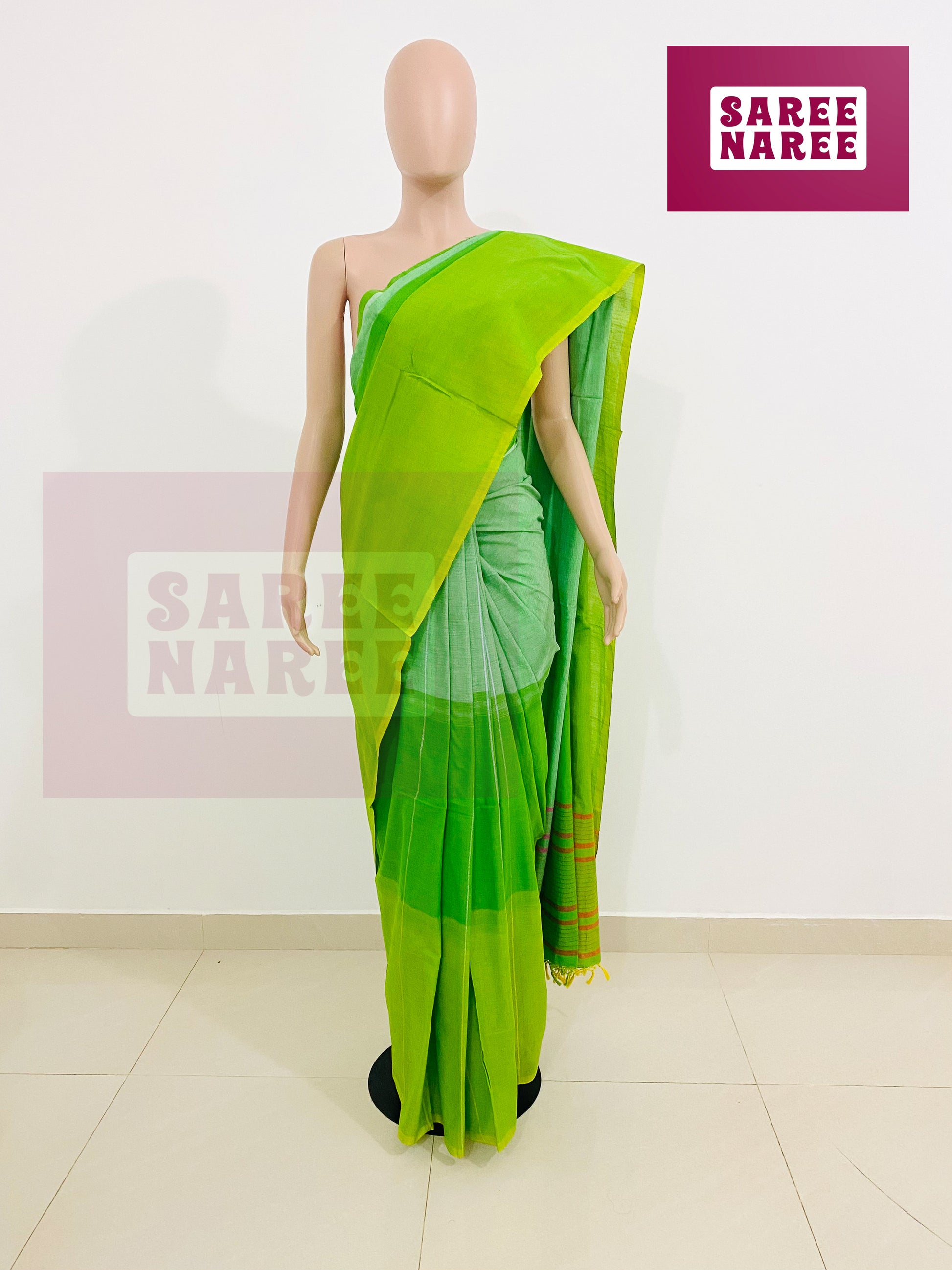Cotton Bliss Handloom Saree in Lemon Green – Saree Naree Sri Lanka