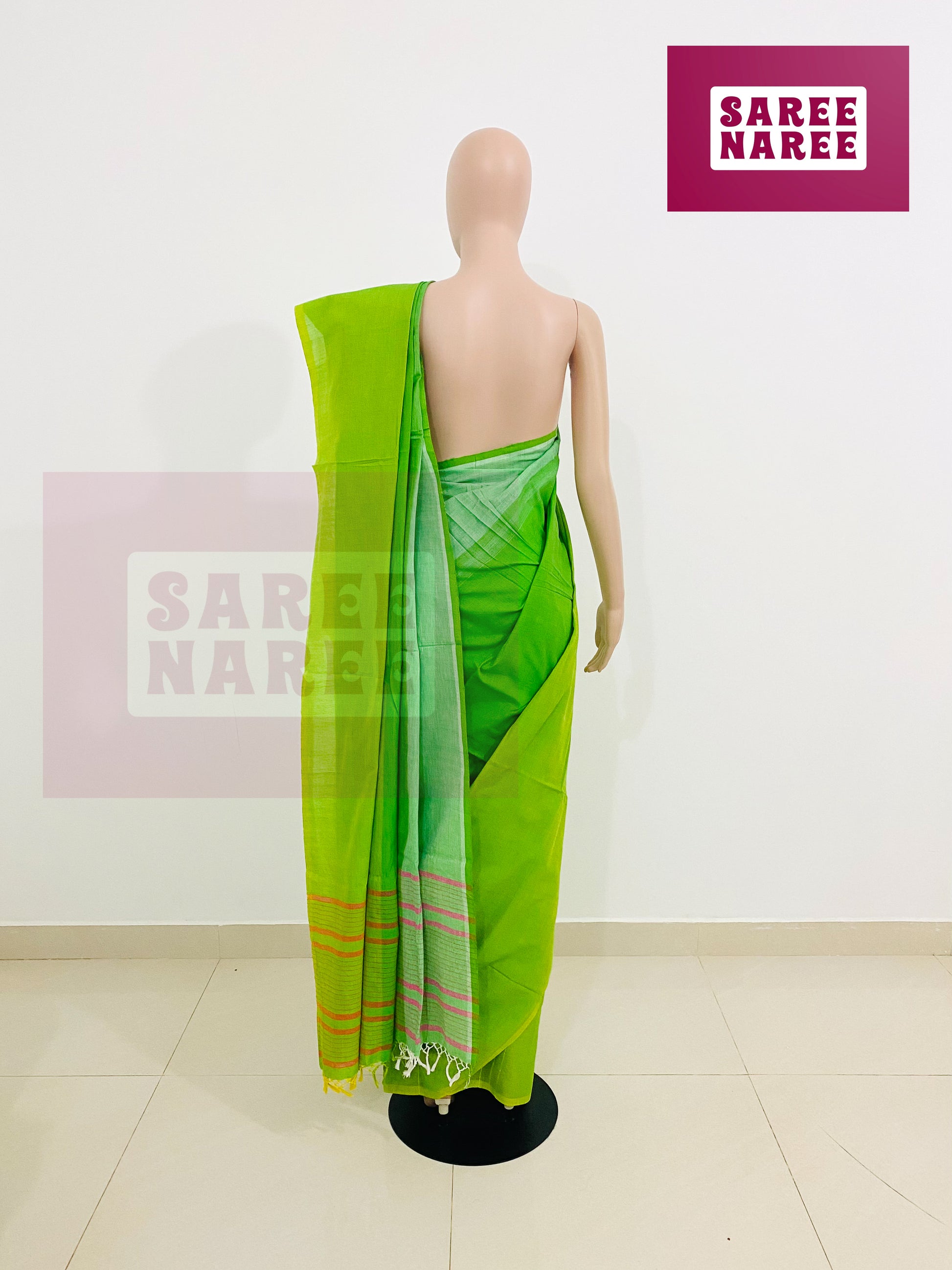 Cotton Bliss Handloom Saree in Lemon Green – Saree Naree Sri Lanka