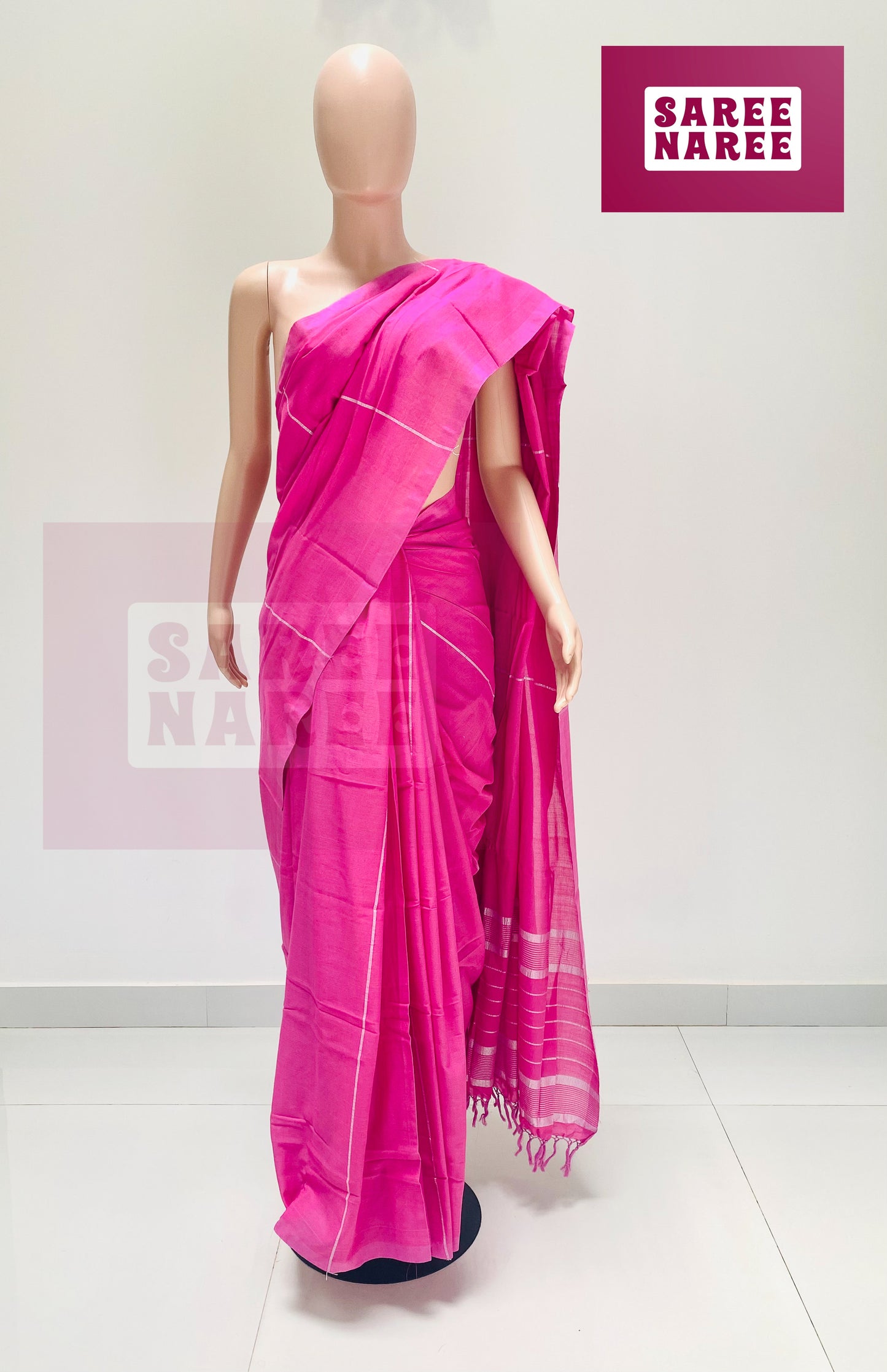 Cotton Bliss Handloom Saree in Magenta – Saree Naree Sri Lanka