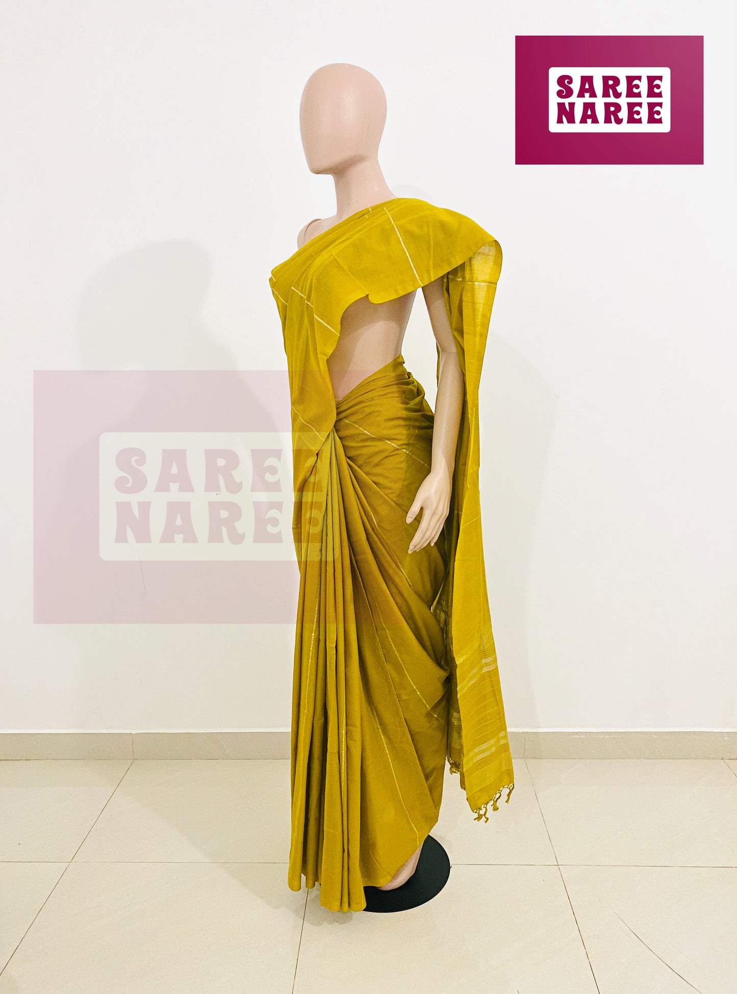 Cotton Bliss Handloom Saree in Mustard Gold – Saree Naree Sri Lanka