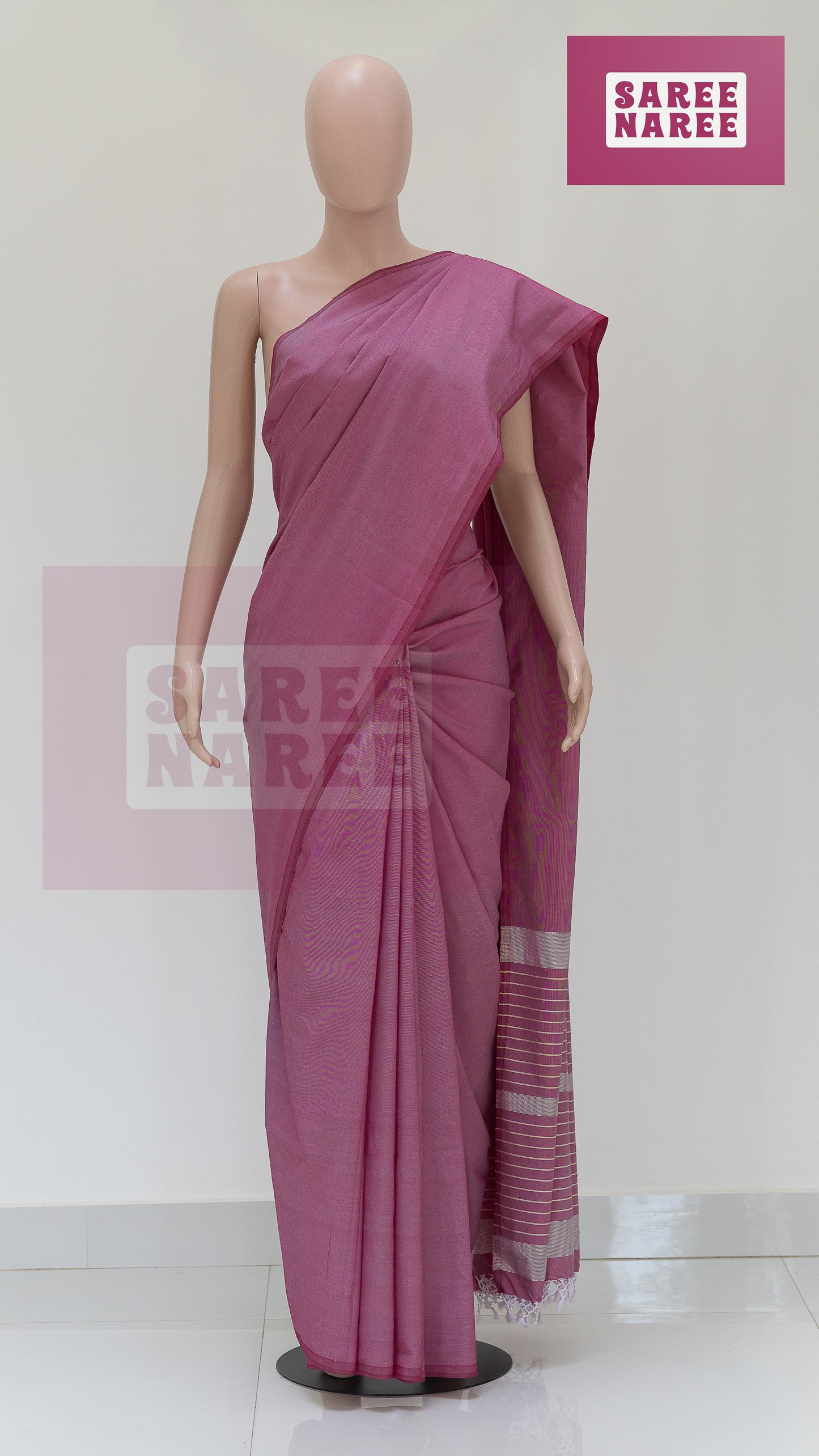 Cotton Bliss Handloom Saree in Rose Pink – Saree Naree Sri Lanka