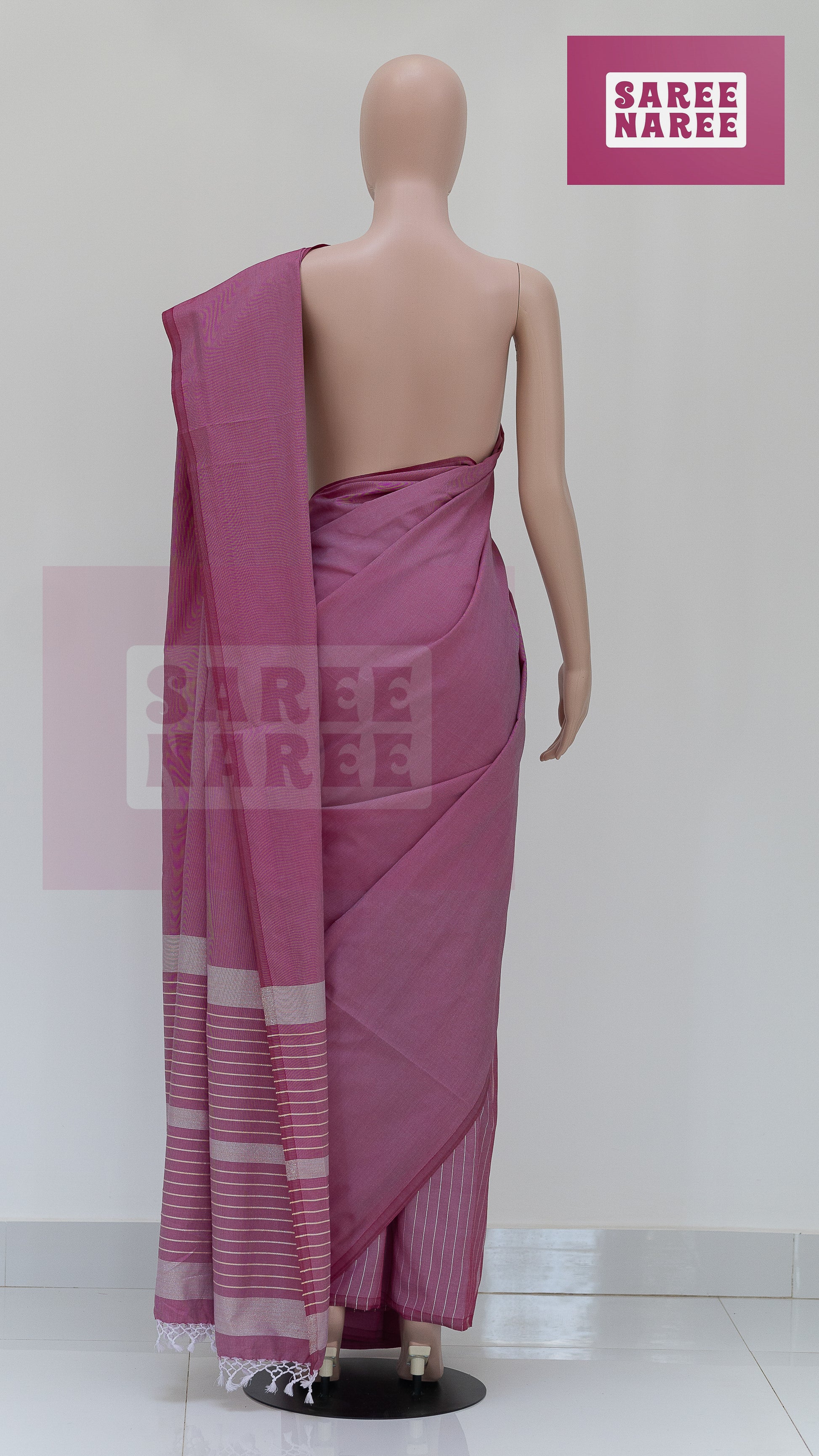 Cotton Bliss Handloom Saree in Rose Pink – Saree Naree Sri Lanka