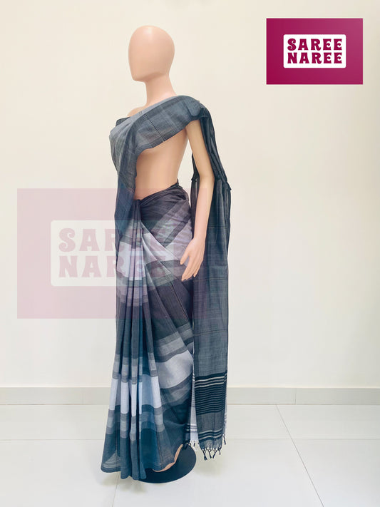 Cotton Bliss Handloom Saree in Sky Blue – Saree Naree Sri Lanka