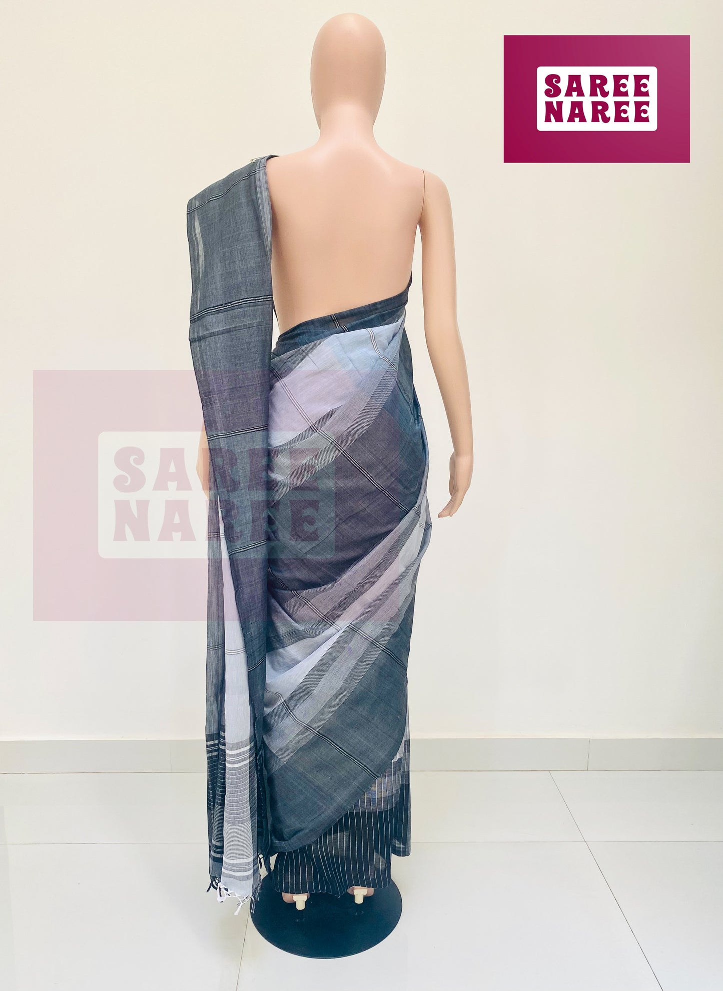 Cotton Bliss Handloom Saree in Sky Blue – Saree Naree Sri Lanka