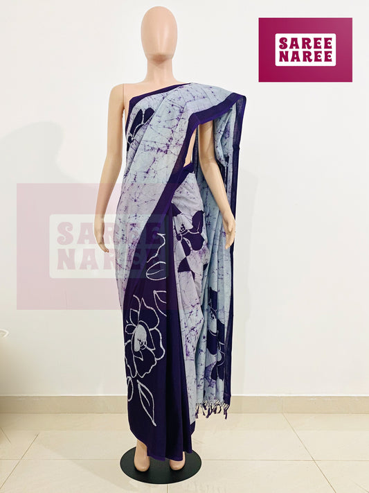 Handloom Batik Saree – Loomed Batik Collection by Saree Naree (HB9001)