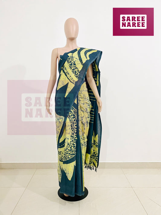 Handloom Batik Saree – Loomed Batik Collection by Saree Naree (HB9005)