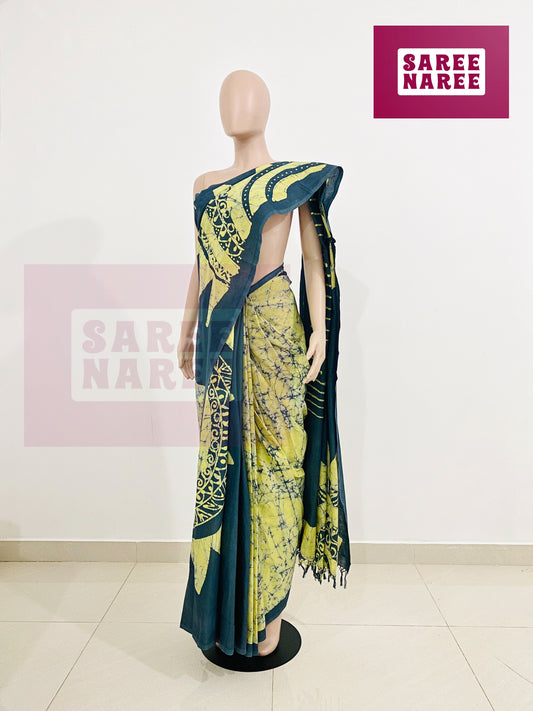 Handloom Batik Saree – Loomed Batik Collection by Saree Naree (HB9005)