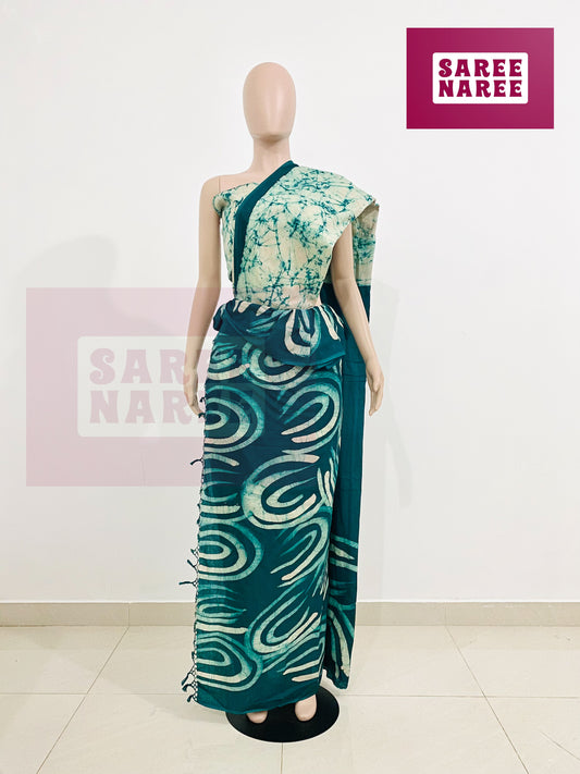 Handloom Batik Saree – Loomed Batik Collection by Saree Naree (HB9006)