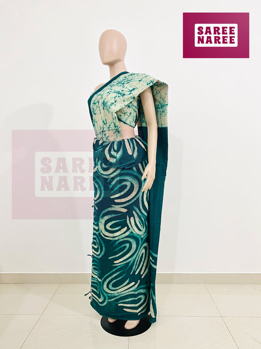 Handloom Batik Saree – Loomed Batik Collection by Saree Naree (HB9006)