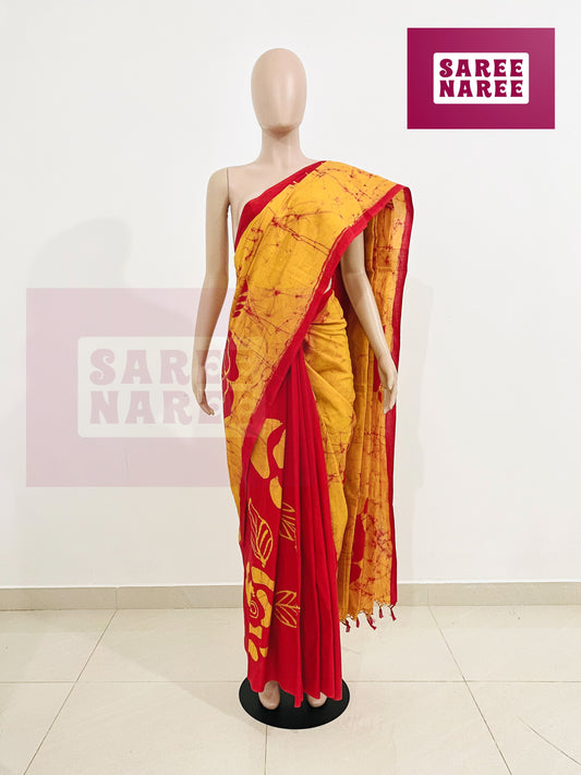 Handloom Batik Saree – Loomed Batik Collection by Saree Naree (HB9007)