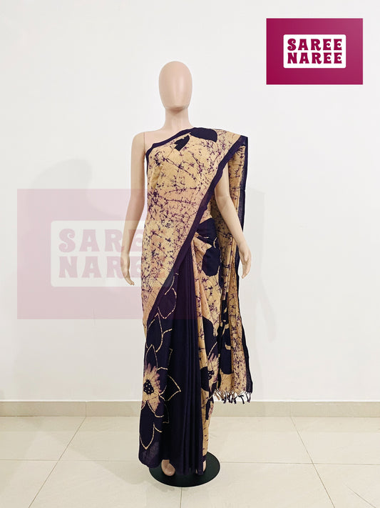 Handloom Batik Saree – Loomed Batik Collection by Saree Naree (HB9009)