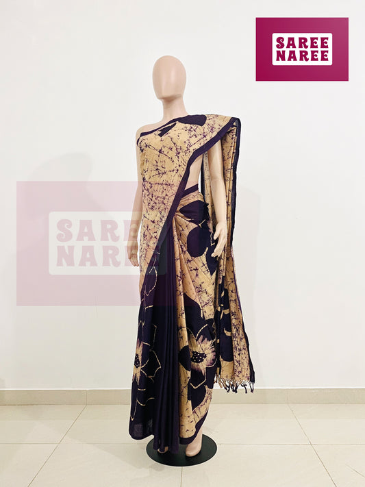 Handloom Batik Saree – Loomed Batik Collection by Saree Naree (HB9009)