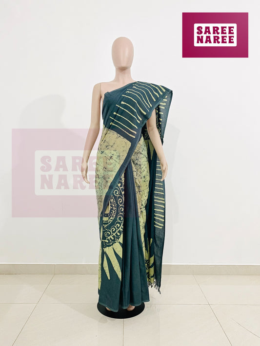 Handloom Batik Saree – Loomed Batik Collection by Saree Naree (HB9002)