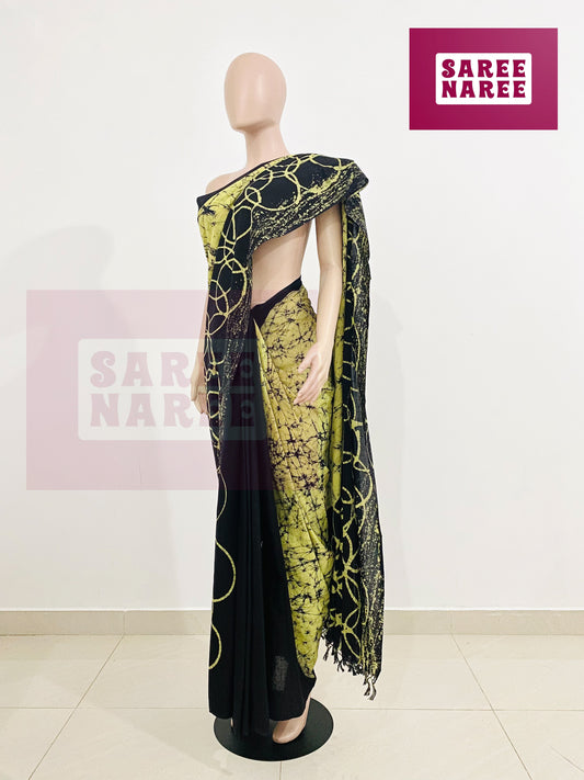 Handloom Batik Saree – Loomed Batik Collection by Saree Naree (HB9003)