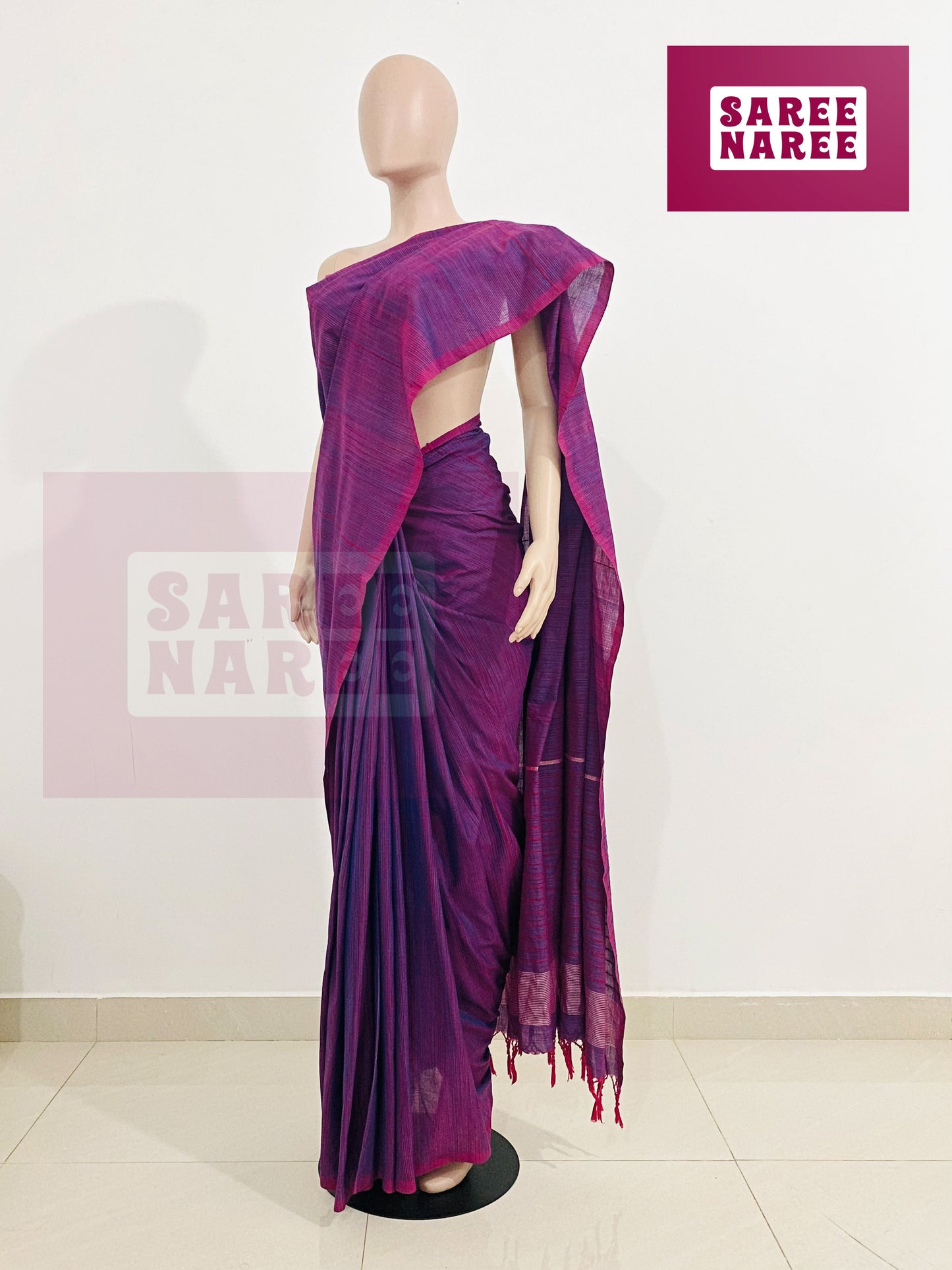 Allora Aloe Vera Handloom Saree in Amethyst Bloom – Saree Naree Sri Lanka